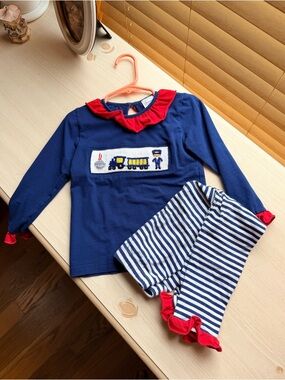 3t smocked polar express